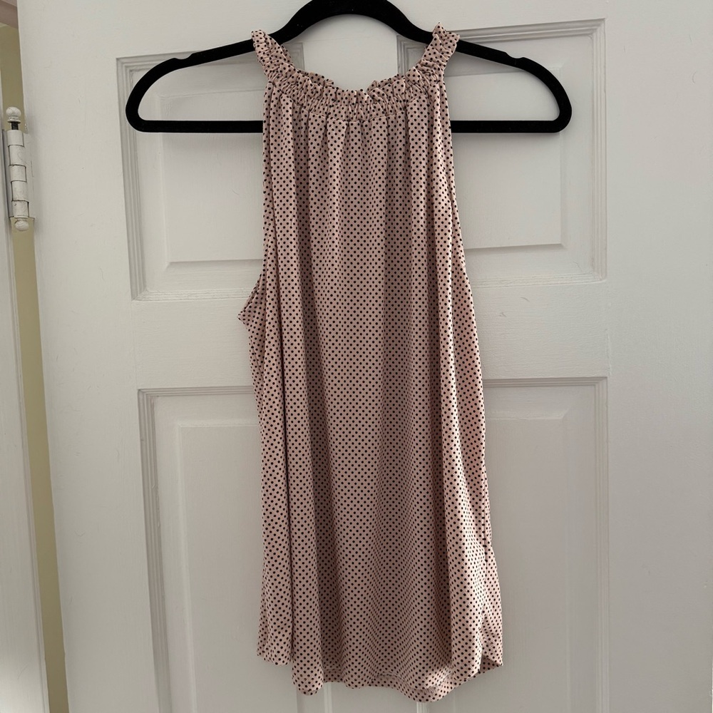 Adrianna Papell: Polka Dot Sleeveless Top